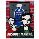 ABSOLUT MARINÉ Vodka Magazine Ad w/ Artwork by Oscar Mariné Brandi