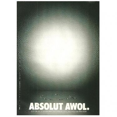 ABSOLUT AWOL Vodka Magazine Ad