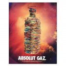 ABSOLUT GAZ Vodka Magazine ad w/ Artwork by Stan Gaz