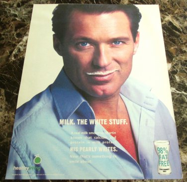 MILK. THE WHITE STUFF Scottish Milk Mustache Newspaper Magazine Ad 2004 - #2