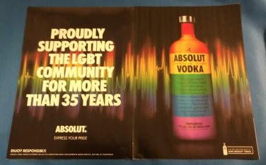 ABSOLUT COLORS "EXPRESS YOUR PRIDE" - 2-Page Ad Proudly Supporting LGBT Colorful