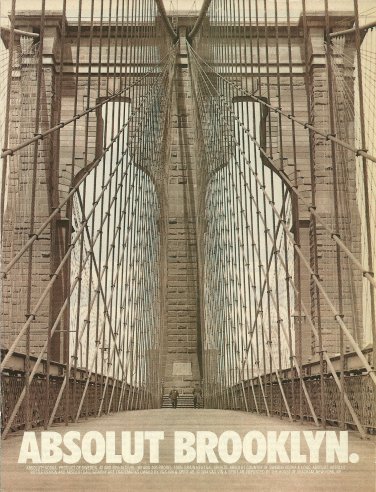 ABSOLUT BROOKLYN Vodka Magazine Ad