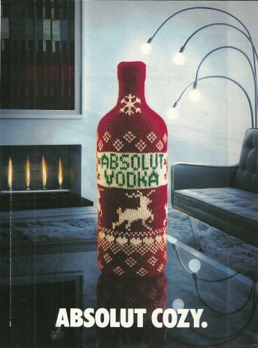 ABSOLUT COZY German Version Vodka Magazine Ad
