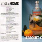 ABSOLUT COOL & ABSOLUT INSTRUCTIONS Canadian Vodka Magazine Ads 2pp RARE!