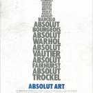 ABSOLUT ART (From India) Vodka Magazine Ad RARE!