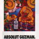 ABSOLUT GUZMAN Vodka Magazine Ad w/ Artwork by Gilberto Guzman ABSOLUT GUZMAN Vodka Magazine Ad w/ Artwork by Gilberto Guzman