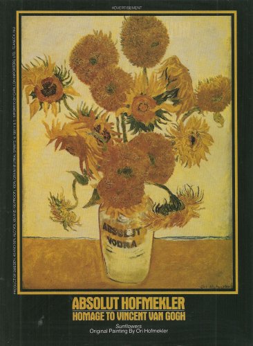 ABSOLUT HOFMEKLER Vodka Magazine Ad "Sunflowers" by Ori Hofmekler