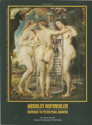 ABSOLUT HOFMEKLER Vodka Magazine Ad "The Three Graces" by Ori Hofmekler