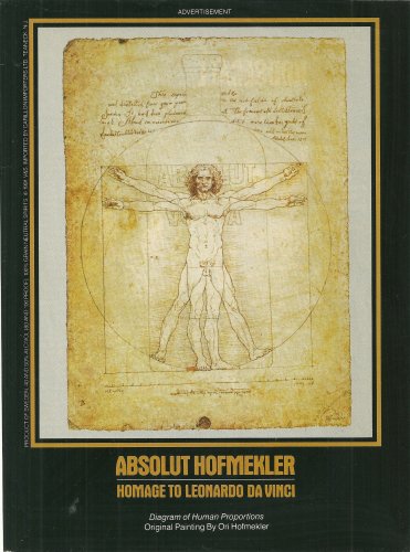 ABSOLUT HOFMEKLER Vodka Magazine Ad "Diagram of Human Proportions" Ori Hofmekler