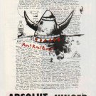ABSOLUT JUNGER Vodka Magazine Ad w/ Text by Sebastian Junger ABSOLUT JUNGER Vodka Magazine Ad w/ Text by Sebastian Junger