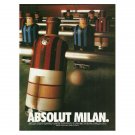 ABSOLUT MILAN Vodka Magazine Ad NOT TOO COMMON!