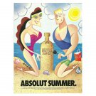 ABSOLUT SUMMER Vodka Magazine Ad w/ Artwork by Robert de Michiell ABSOLUT SUMMER Vodka Magazine Ad w/ Artwork by Robert de Michiell