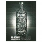 ABSOLUT SUBODH GUPTA Vodka Magazine Ad From India RARE!