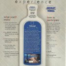 ABSOLUT TURCHI (Toula Restaurant) Canadian Vodka Magazine Ad 2 pp RARE!