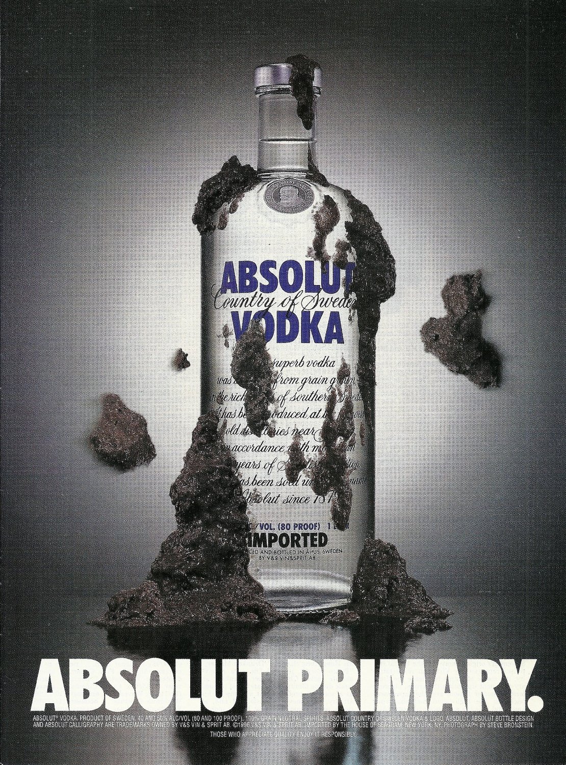 ABSOLUT PRIMARY Vodka Magazine Ad HARD TO FIND!