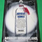 ABSOLUT WONDERLAND Christmas Snow Globe Spectacular Ad 1988 ABSOLUT WONDERLAND Christmas Snow Globe Spectacular Ad 1988