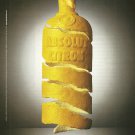 ABSOLUT ZESTE French Canadian Vodka Magazine Ad HARD TO FIND!