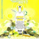 ¿A QUÉ SABES HOY? Absolut Citron Vodka Magazine Ad SPANISH TEXT