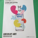 ABSOLUT ART Irish Vodka Magazine Ad GALWAY ARTS FESTIVAL Rare!