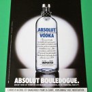 ABSOLUT BOULEDOGUE French Vodka Magazine Ad HARD TO FIND!