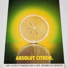 ABSOLUT CITRON (Seeds Version) French Vodka Magazine Ad RARE!