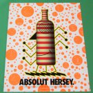 ABSOLUT HERSEY Vodka Magazine Ad Version 2 w/ Artwork by John Hersey