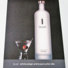 ABSOLUT LEVEL PERFECTLY PACKAGED British Vodka Magazine Ad RARE!
