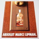 ABSOLUT MARCI LIPMAN Vodka Magazine Ad by Canadian Interior Designer RARE! ABSOLUT MARCI LIPMAN Vodka Magazine Ad by Canadian Interior Designer RARE!