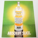 ABSOLUT SLICE Vodka Magazine Ad