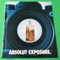 ABSOLUT IMAGE & EXPOSURE Canadian Spectacular Die-Cut Vodka Magazine Ad RARE!