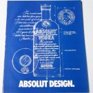 ABSOLUT DESIGN Vodka Magazine Ad - 12 PAGES ABSOLUT DESIGN Vodka Magazine Ad - 12 PAGES