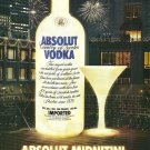 ABSOLUT MIDNITINI Vodka Magazine Ad