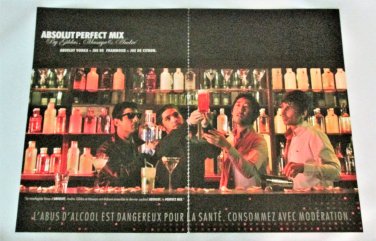 ABSOLUT PERFECT MIX (by Gildas Masaya & Andre) French Vodka Magazine Ad 2pp RARE
