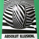 ABSOLUT ILLUSION Vodka Magazine Ad - BLACK FONT ON WHITE BACKGROUND ABSOLUT ILLUSION Vodka Magazine Ad - BLACK FONT ON WHITE BACKGROUND