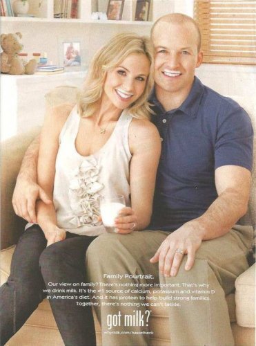 TIM & ELISABETH HASSELBECK got milk? Milk Mustache Magazine Ad &Acirc;&copy; 2010