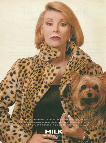 JOAN RIVERS got milk? Milk Mustache Magazine Ad &Acirc;&copy; 1995