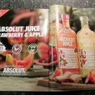 ABSOLUT JUICE - STRAWBERRY & APPLE - 2019 Vodka Magazine Ad - 2 Pages