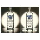 ABSOLUT & ABSOLUT DÉJÀ VU Vodka Magazine Ad - 2 PAGES