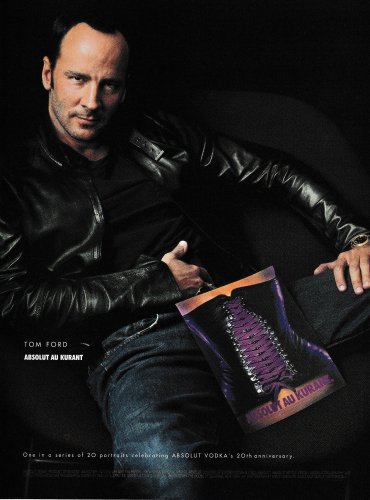 ABSOLUT AU KURANT Vodka Magazine Ad CORSET VERSION w/ TOM FORD