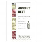 ABSOLUT BEST Vodka Magazine Ad 8th Annual Vancouver Restaurant Awards