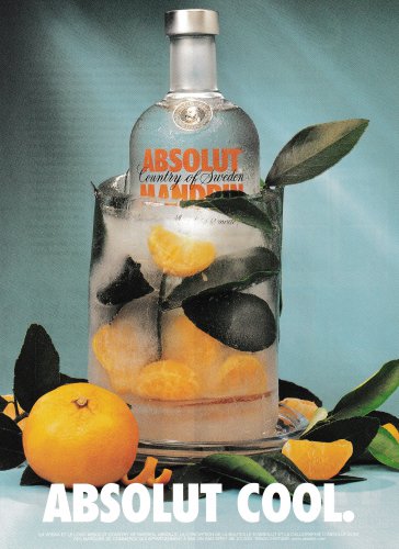ABSOLUT COOL & ABSOLUT INSTRUCTIONS French Canadian Vodka Magazine Ads 2pp RARE!