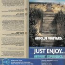 ABSOLUT VINEYARD & EXPERIENCE Martha's Vineyard Itinerary Ad 2003 ABSOLUT VINEYARD & EXPERIENCE Martha's Vineyard Itinerary Ad 2003