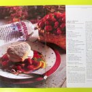ABSOLUT KURANT BERRY CAKE Vodka Recipe Magazine Ad - 2 Pages