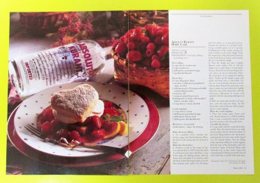 ABSOLUT KURANT BERRY CAKE Vodka Recipe Magazine Ad - 2 Pages
