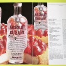 ABSOLUT KURANT CHEESECAKE Vodka Recipe Magazine Ad - 2 Pages ABSOLUT KURANT CHEESECAKE Vodka Recipe Magazine Ad - 2 Pages