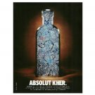 ABSOLUT KHER Vodka Magazine Ad From India RARE!