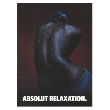 ABSOLUT RELAXATION Vodka Magazine Ad ACUPUNCTURE