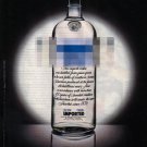 ABSOLUT ANONYMOUS Italian Vodka Magazine Ad