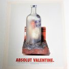 ABSOLUT VALENTINE Vodka Magazine Ad w/ Artwork by Fred Valentine + ABSOLUT BOOK AD