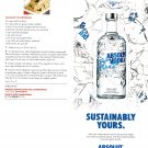 SUSTAINABLY YOURS ABSOLUT COMEBACK Canadian Vodka Magazine Ad ½ Page